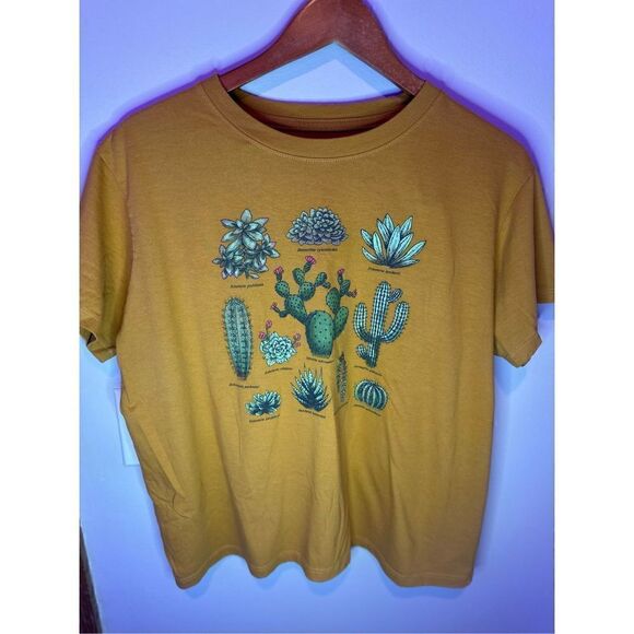 Fifth Sun Cactus Plant T-shirt Size XL Burnt Orange - Picture 2 of 6